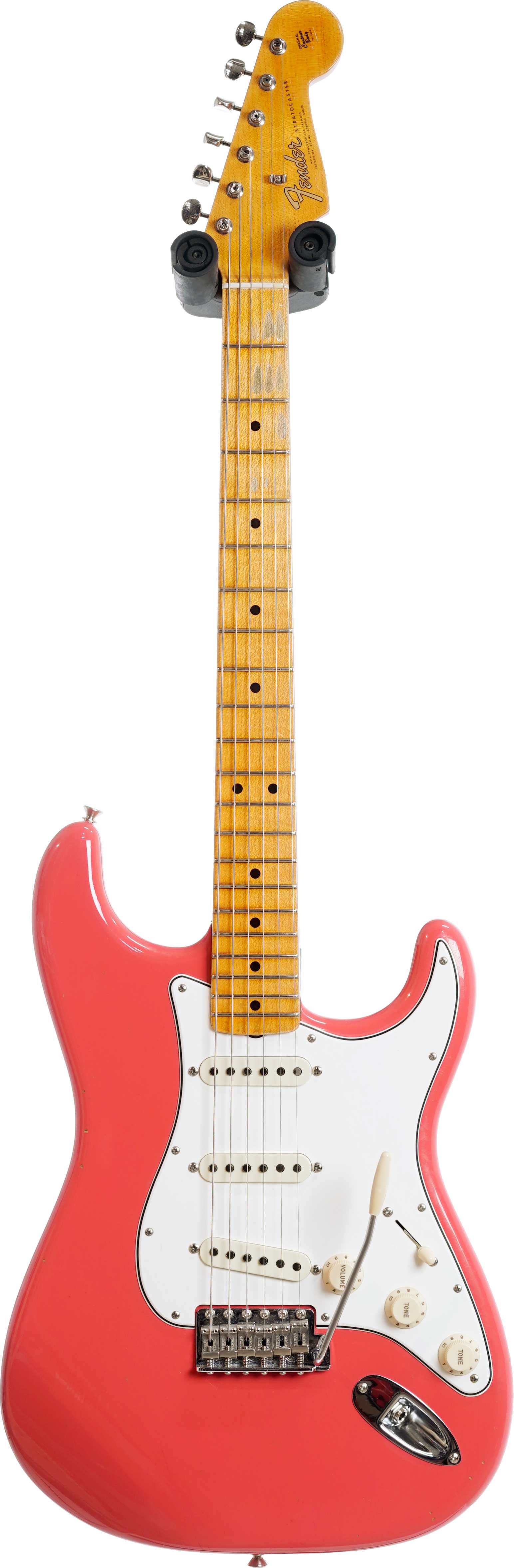 Fender Custom Shop 2019 1965 Stratocaster Journeyman Relic Maple Custom Collection Time Machine Super Faded Aged Fiesta Red (Pre-Owned)