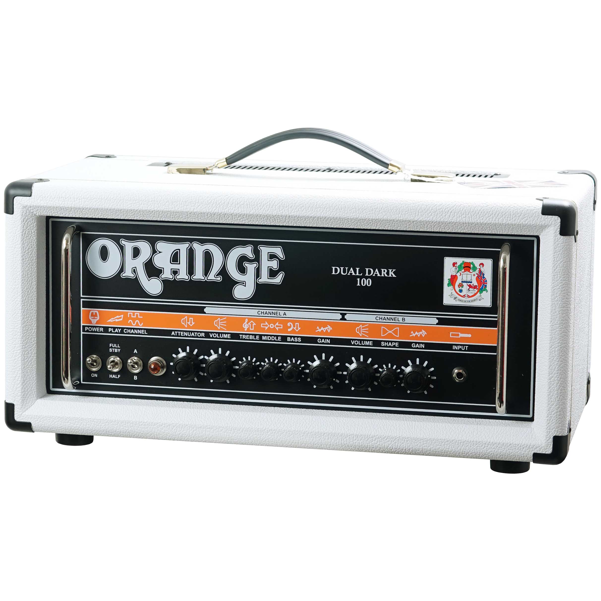 Orange Dual Dark 100 Limited Run White Valve Amp Head (Pre-Owned)