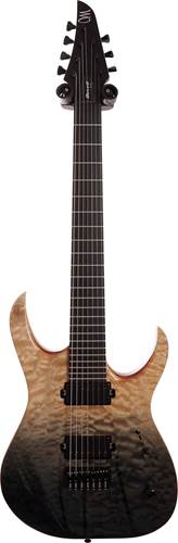 Mayones 2022 Duvell 7 Elite 4A Quilted Maple Top Black Horizon Fade Gloss Top Satine Back Black Hardware Black Covered TKO Pickups (Pre-Owned) Mayones 2022 Duvell 7 Elite 4A Quilted Maple Top Black Horizon Fade Gloss Top Satine Back Black Hardware Black Covered TKO Pickups (Pre-Owned)