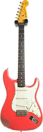 Fender Custom Shop 2015 '61 Stratocaster Slab Board Heavy Relic Faded Fiesta Red Over Champagne Sparkle (Pre-Owned) Fender Custom Shop 2015 '61 Stratocaster Slab Board Heavy Relic Faded Fiesta Red Over Champagne Sparkle (Pre-Owned)