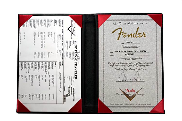 Fender Custom Shop '69 Stratocaster Relic Black Over Purple Paisley Maple Fingerboard Masterbuilt by Dale Wilson (Pre-Owned)  Fender Custom Shop '69 Stratocaster Relic Black Over Purple Paisley Maple Fingerboard Masterbuilt by Dale Wilson (Pre-Owned)