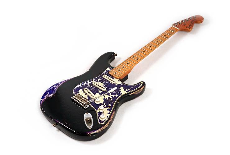 Fender Custom Shop '69 Stratocaster Relic Black Over Purple Paisley Maple Fingerboard Masterbuilt by Dale Wilson (Pre-Owned)  Fender Custom Shop '69 Stratocaster Relic Black Over Purple Paisley Maple Fingerboard Masterbuilt by Dale Wilson (Pre-Owned)