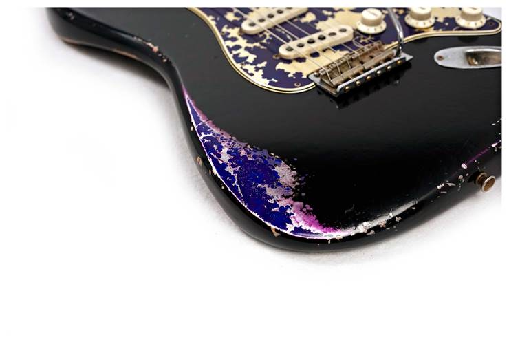 Fender Custom Shop '69 Stratocaster Relic Black Over Purple Paisley Maple Fingerboard Masterbuilt by Dale Wilson (Pre-Owned)  Fender Custom Shop '69 Stratocaster Relic Black Over Purple Paisley Maple Fingerboard Masterbuilt by Dale Wilson (Pre-Owned)