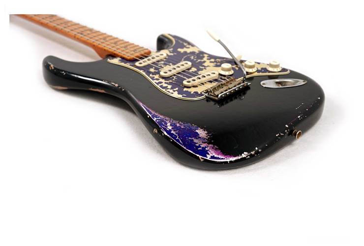 Fender Custom Shop '69 Stratocaster Relic Black Over Purple Paisley Maple Fingerboard Masterbuilt by Dale Wilson (Pre-Owned)  Fender Custom Shop '69 Stratocaster Relic Black Over Purple Paisley Maple Fingerboard Masterbuilt by Dale Wilson (Pre-Owned)