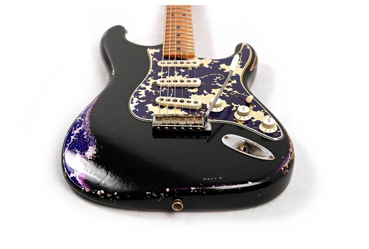 Fender Custom Shop '69 Stratocaster Relic Black Over Purple Paisley Maple Fingerboard Masterbuilt by Dale Wilson (Pre-Owned)  Fender Custom Shop '69 Stratocaster Relic Black Over Purple Paisley Maple Fingerboard Masterbuilt by Dale Wilson (Pre-Owned)