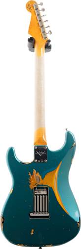 Fender Custom Shop 61 Stratocaster Heavy Relic Aged Ocean Turquoise Over 3-Color Sunburst (Pre-Owned) Fender Custom Shop 61 Stratocaster Heavy Relic Aged Ocean Turquoise Over 3-Color Sunburst (Pre-Owned)