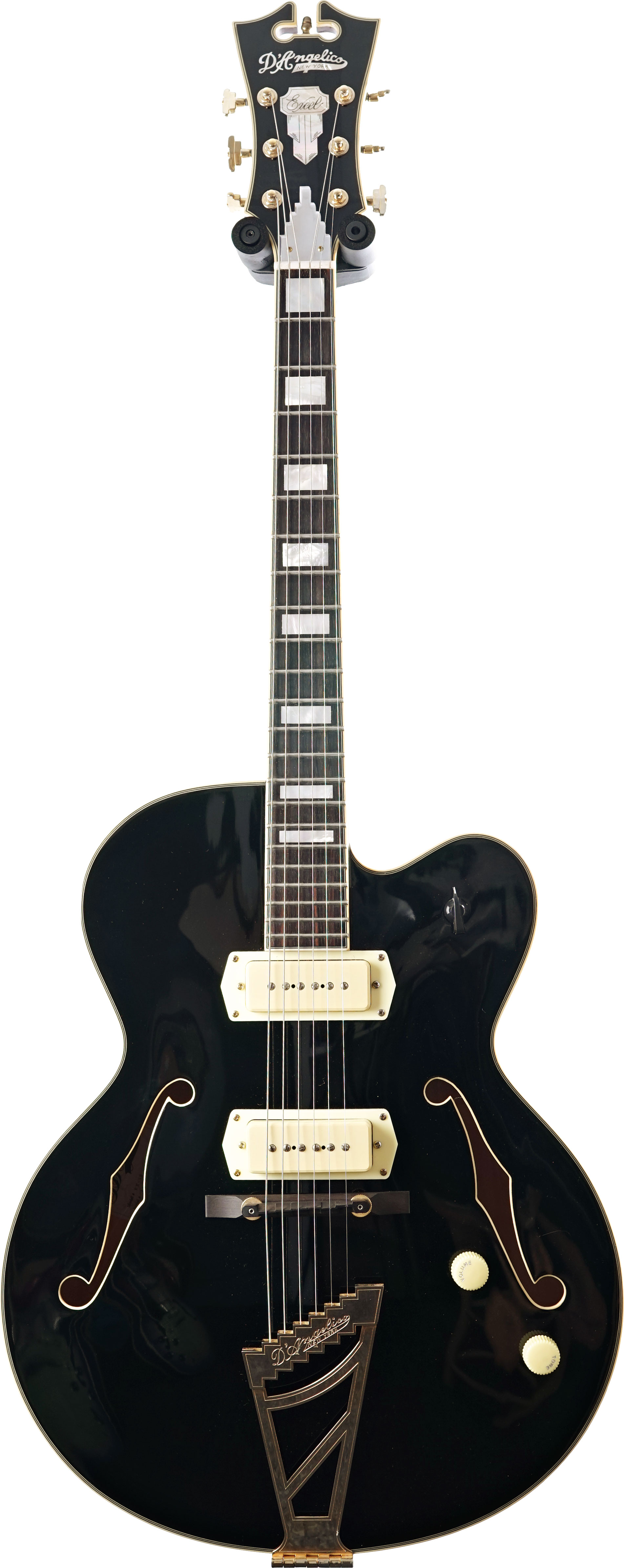 D'Angelico  EX-59 Black Archtop P-90s Black  (Pre-Owned)