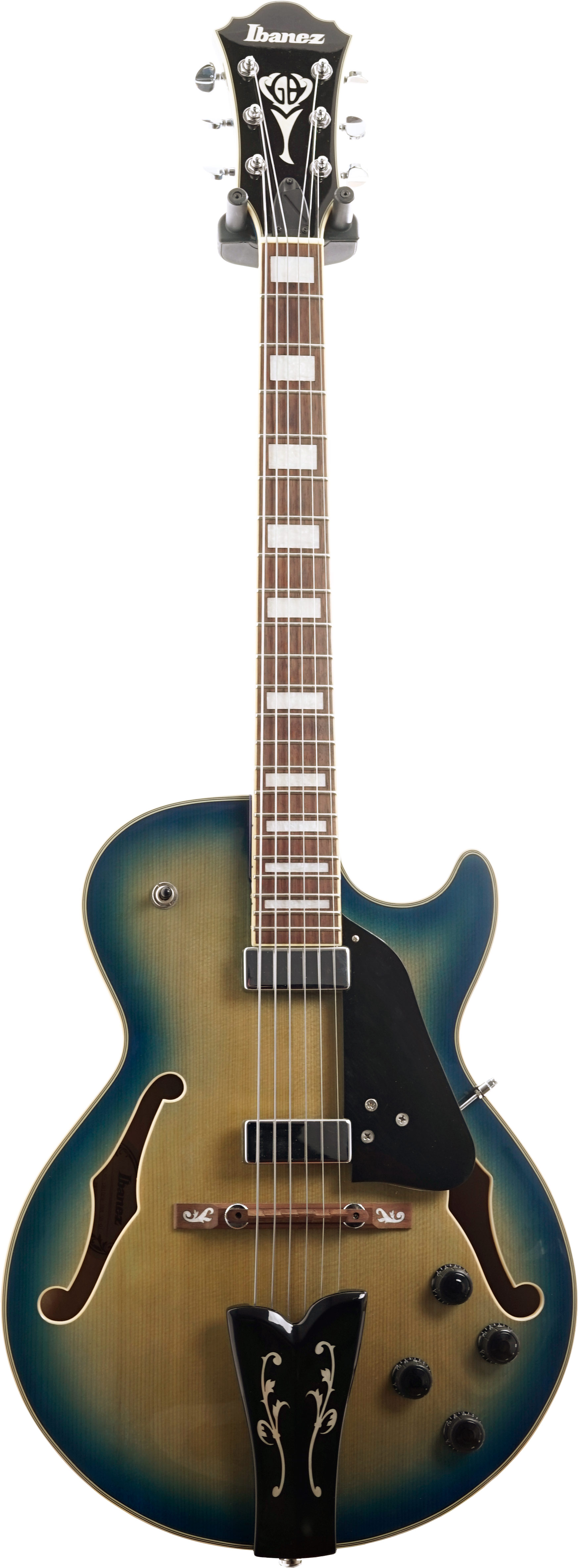 Ibanez 2020 Signature GB10EM George Benson Jet Blue Burst  (Pre-Owned)