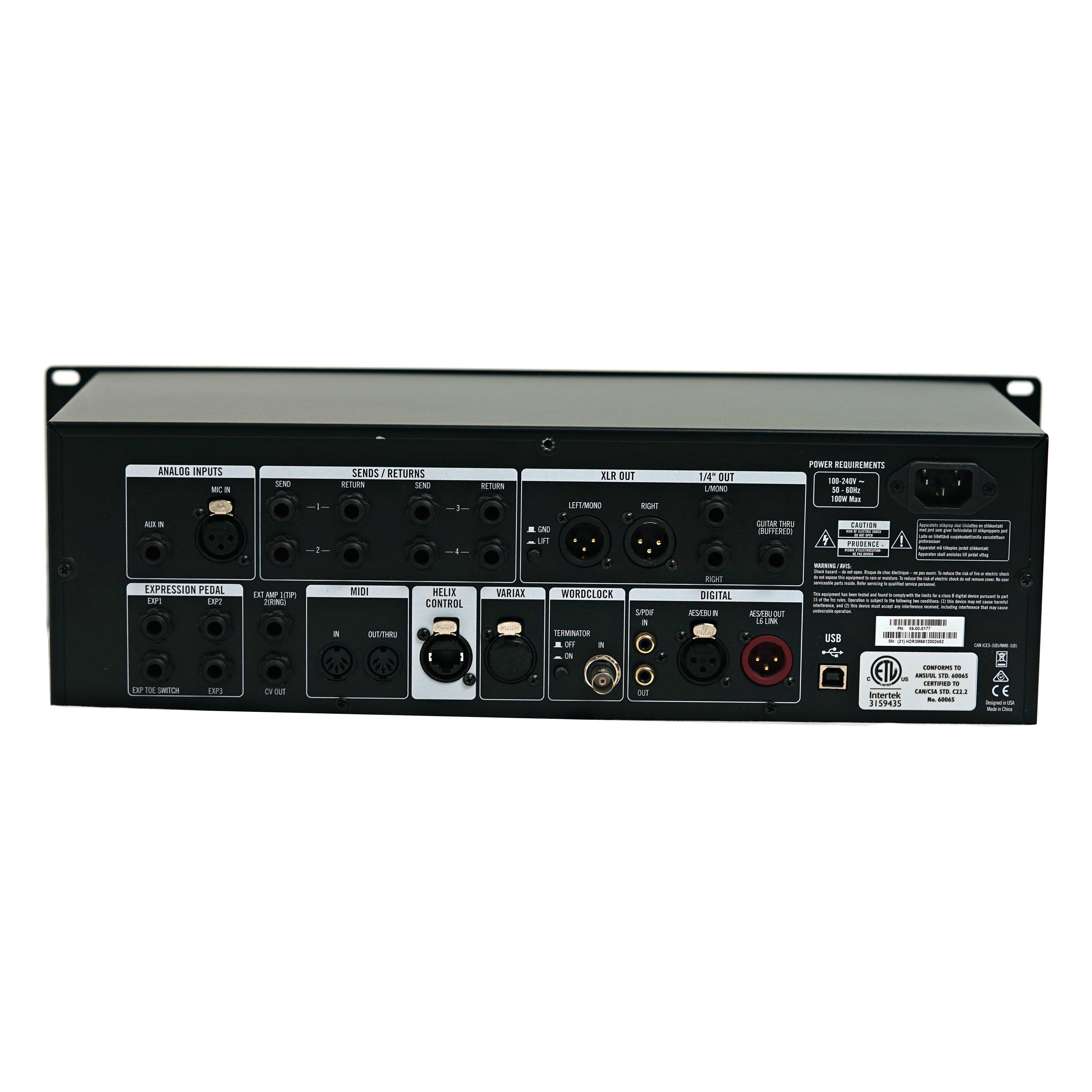 Line 6 2021 Helix Rack Guitar Amp Modeller and Multi Effects Processor Rack Unit and Control  (Pre-Owned)