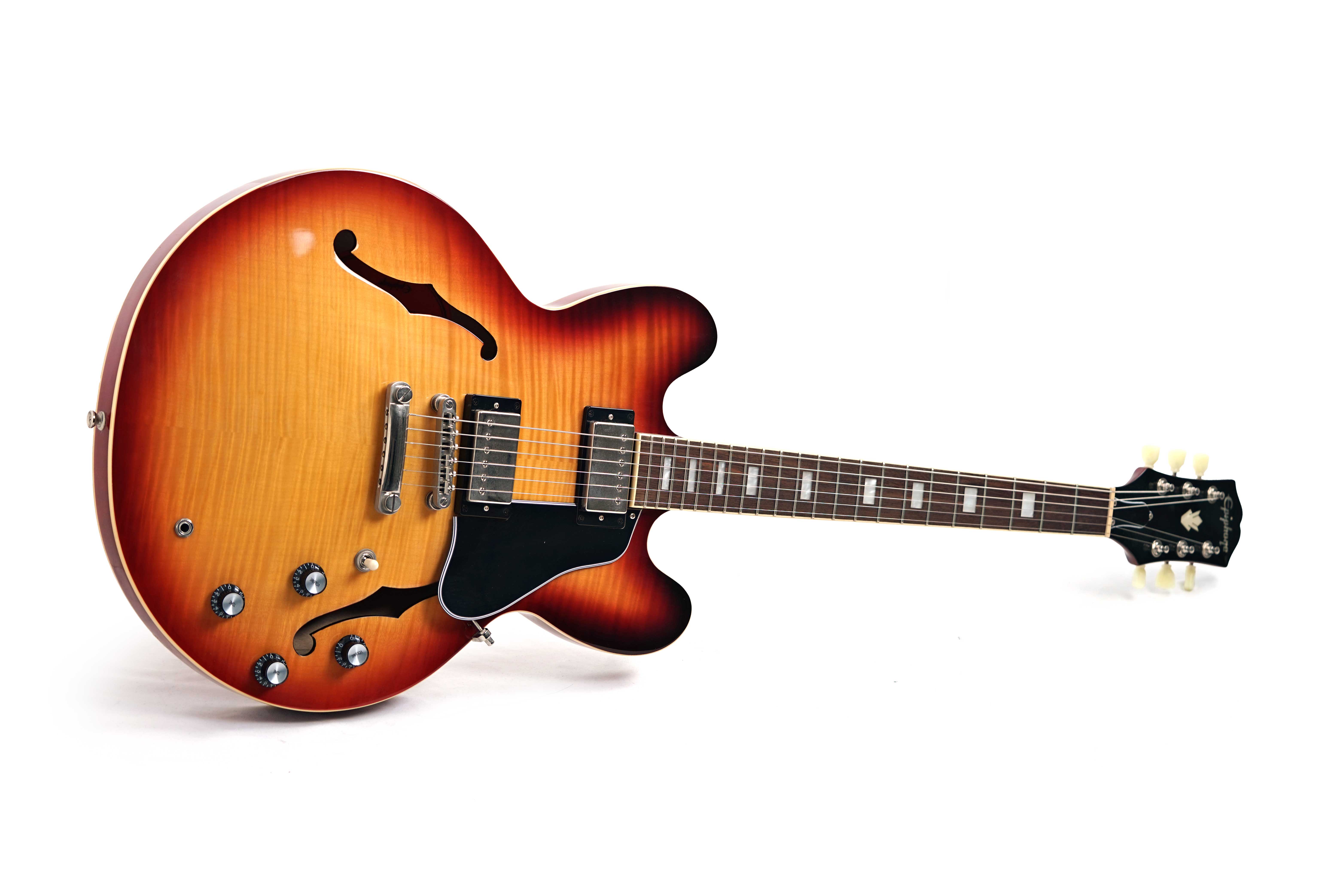Epiphone 2021 Inspired by Gibson ES-335 Figured Raspberry Tea Burst (Pre-Owned)
