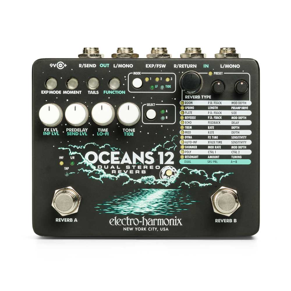 Electro Harmonix Oceans 12 Dual Stereo Reverb (Pre-Owned)