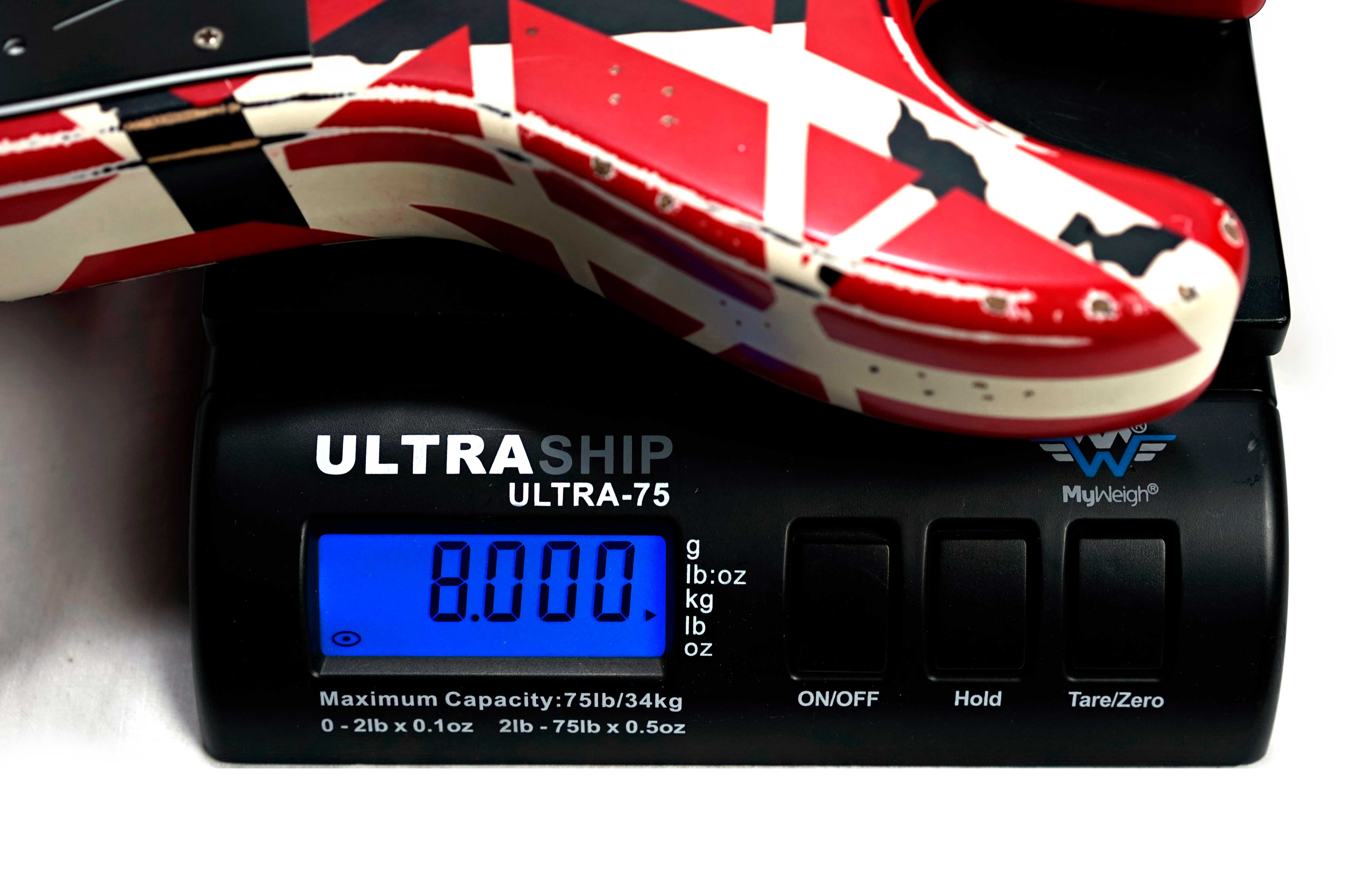 EVH Striped Series Frankenstein Frankie Red with Black Stripes Relic (Pre-Owned)