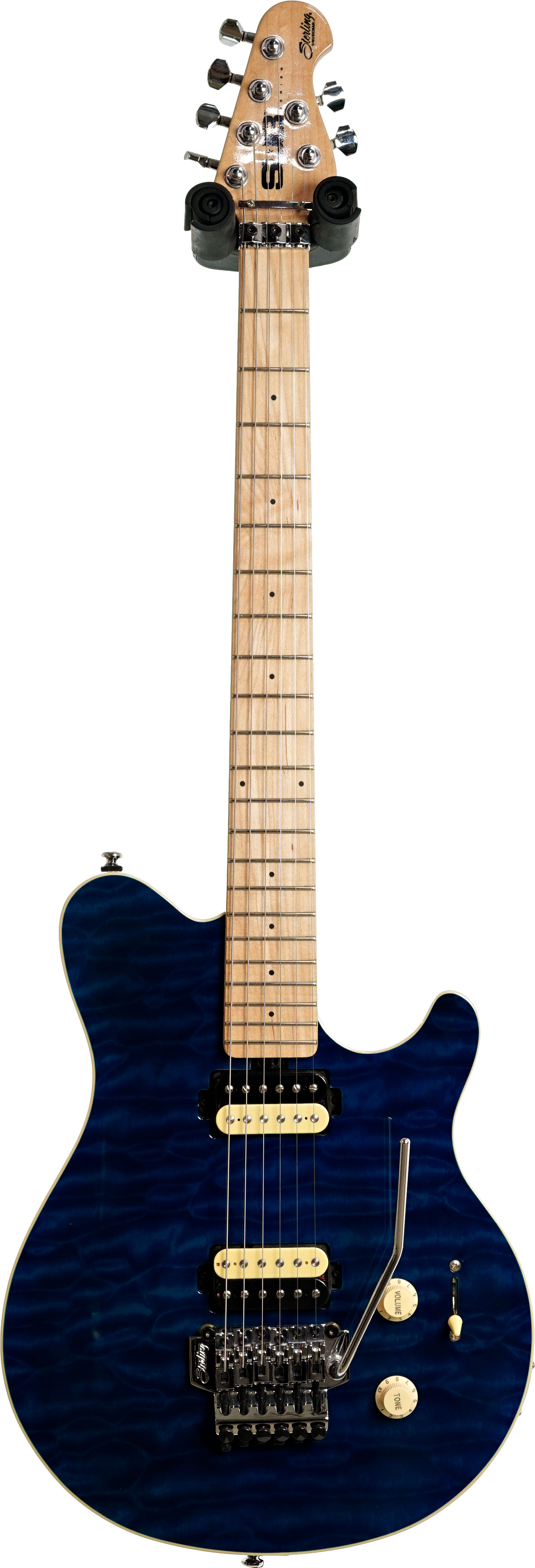 Music Man Sterling SUB AX4 Trans Blue Maple Fingerboard (Pre-Owned)