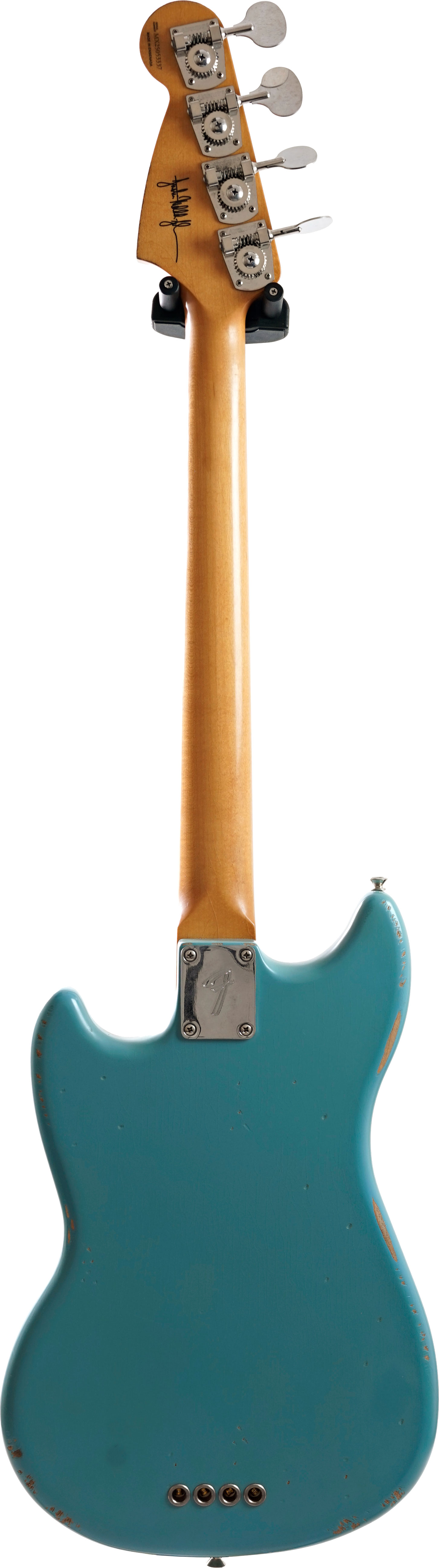 Fender 2025 Justin Meldal Johnsen Road Worn Mustang Short Scale Bass Daphne Blue (Pre-Owned)