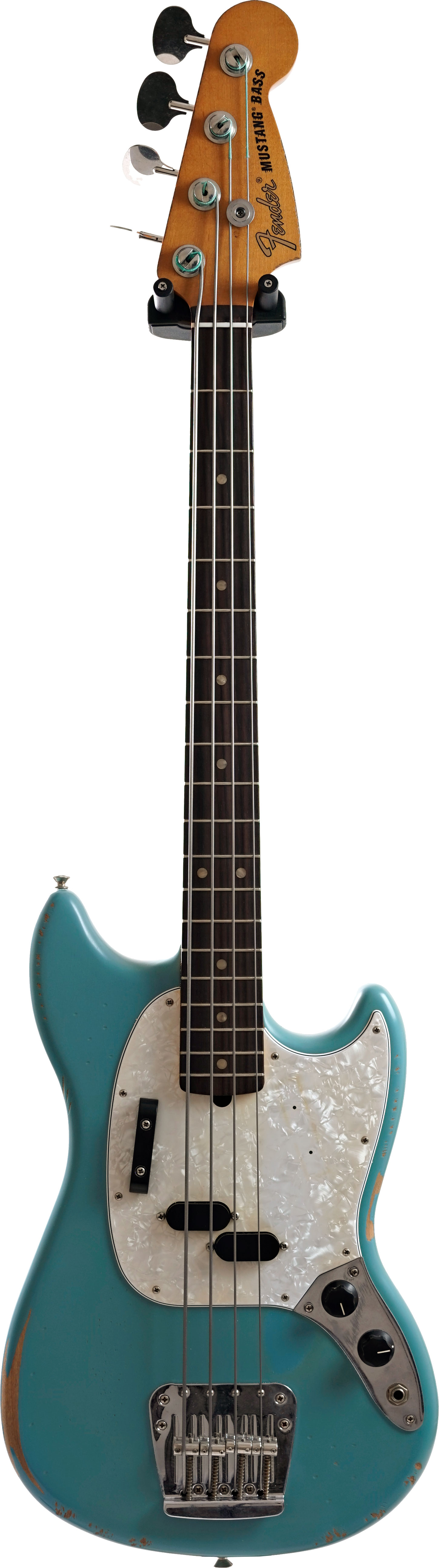 Fender 2025 Justin Meldal Johnsen Road Worn Mustang Short Scale Bass Daphne Blue (Pre-Owned)