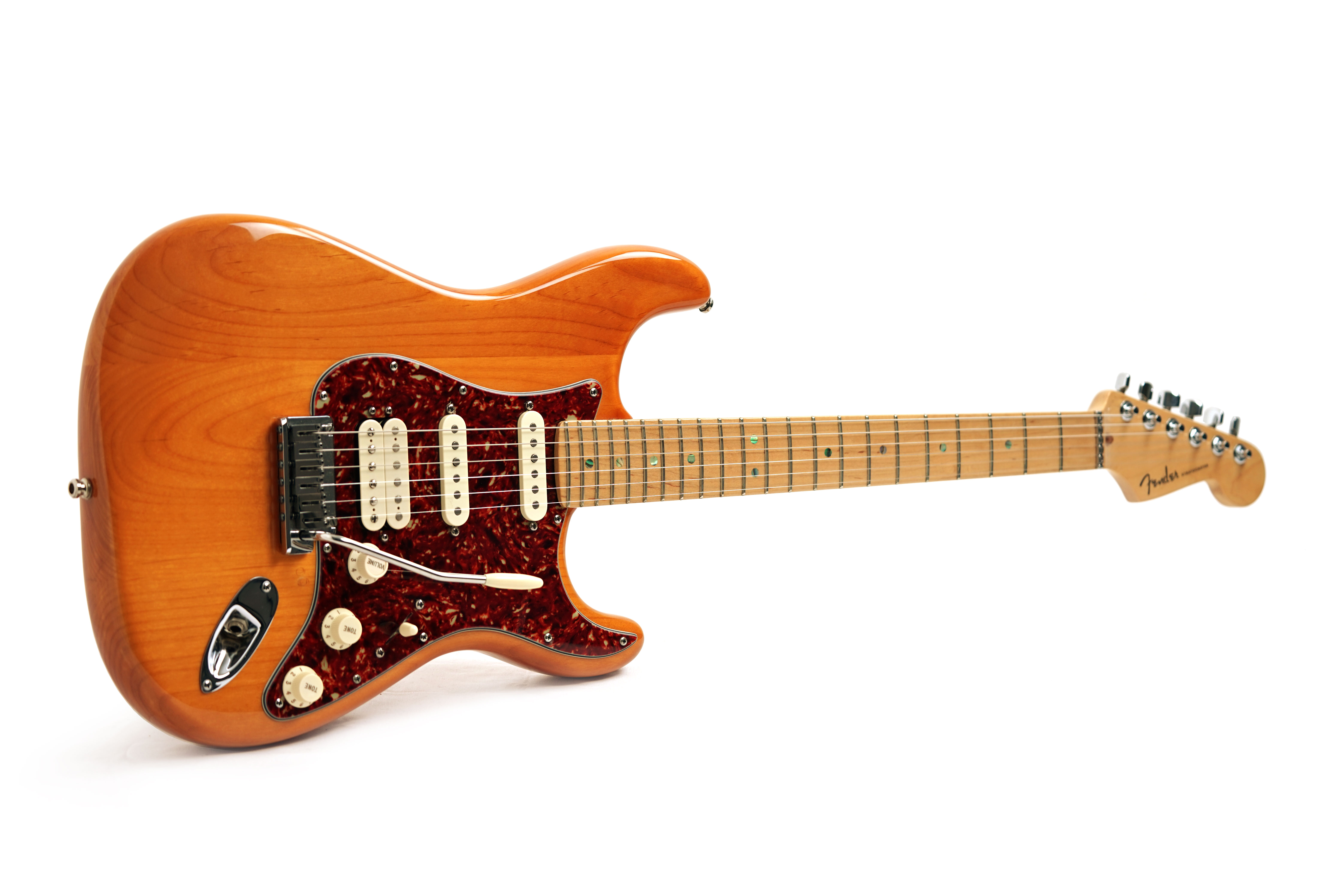 Fender 2005 American Deluxe Stratocaster HSS Maple Fingerboard Amber (Pre-Owned)