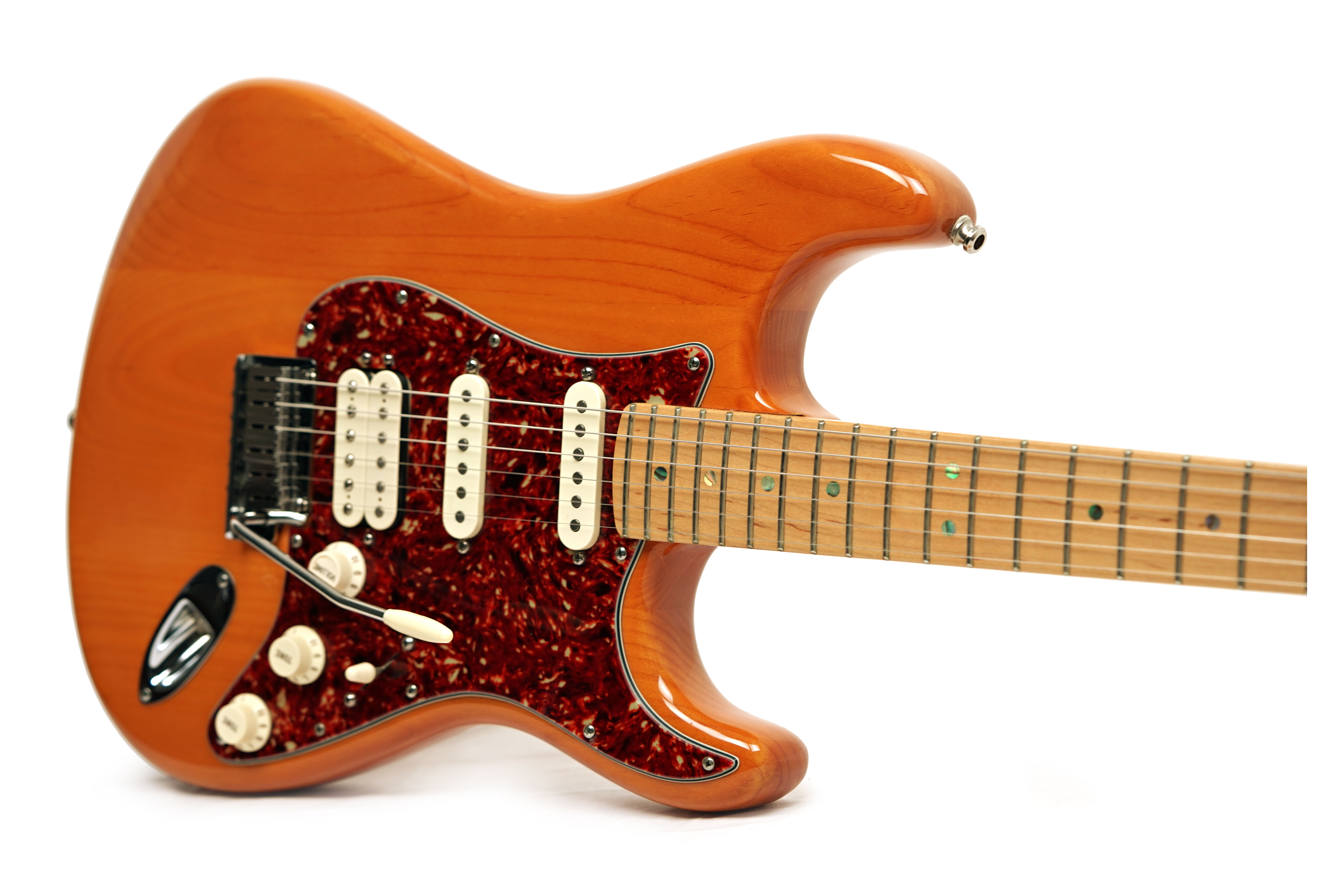 Fender 2005 American Deluxe Stratocaster HSS Maple Fingerboard Amber (Pre-Owned)