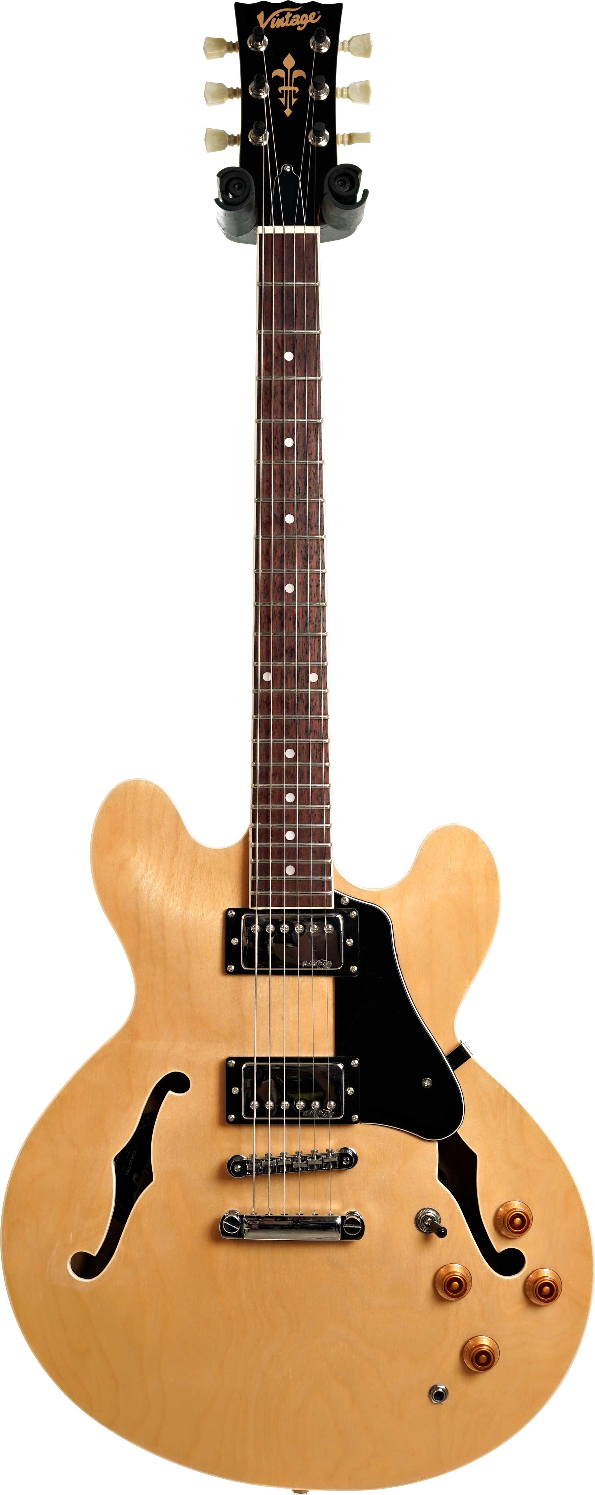 Vintage VSA500 ReIssued Semi Acoustic Guitar Natural Maple  (Pre-Owned)