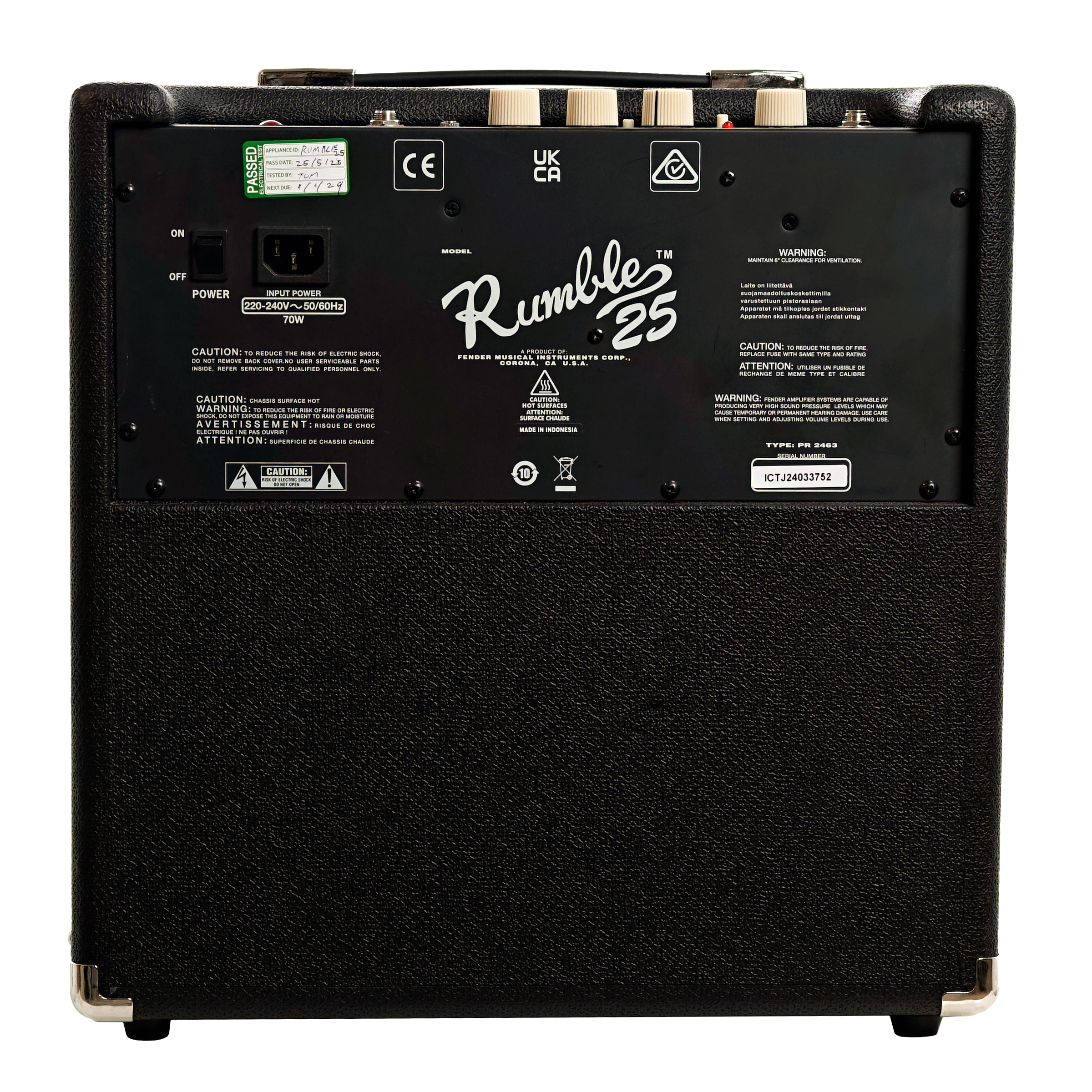 Fender Rumble 25 V3 Bass Combo Solid State Amp (Pre-Owned)