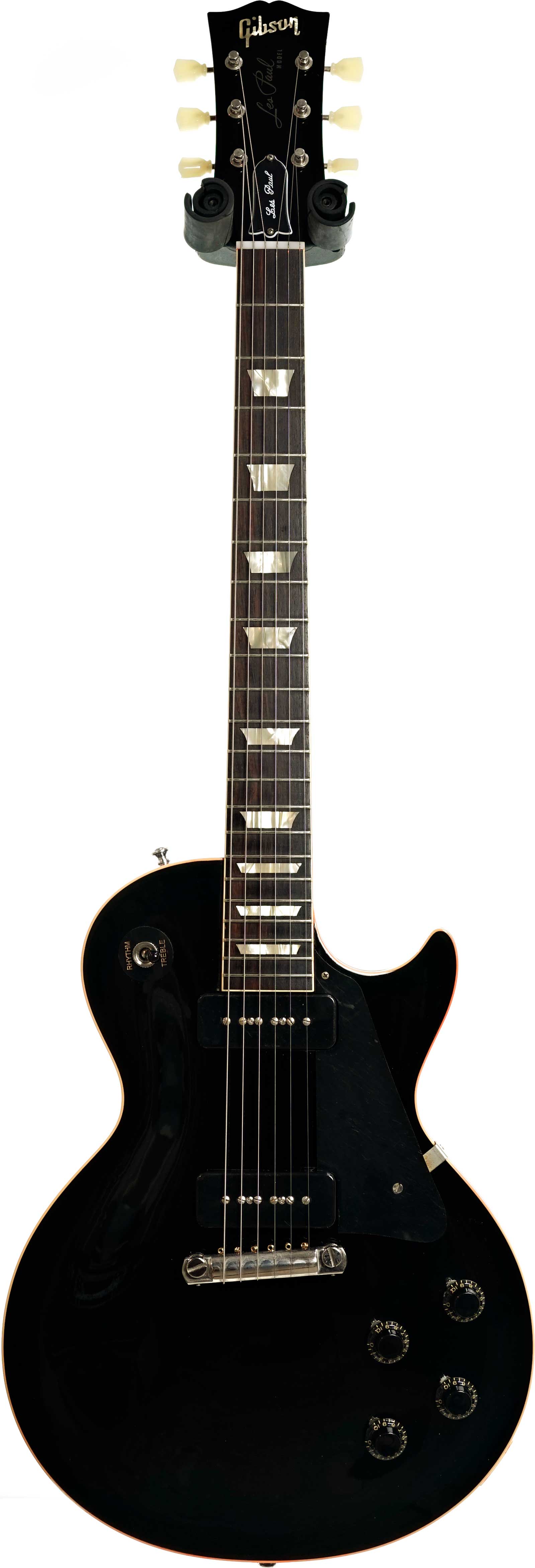 Gibson Custom Shop Made 2 Measure 1954 Les Paul P90 Re-Issue Ebony with Red Aniline Dye Back and Sides (Pre-Owned)