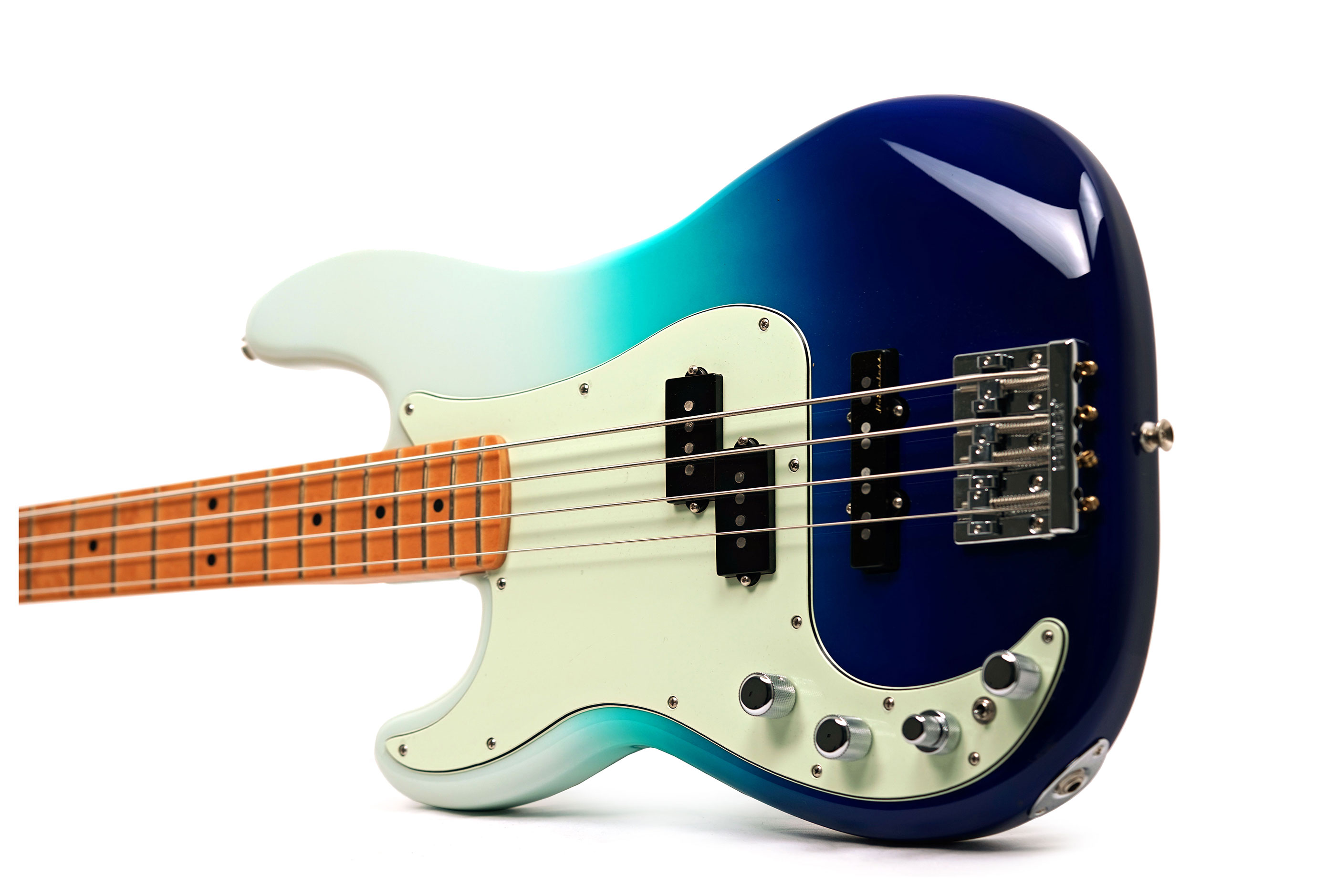Fender 2022 Player Plus Precision Bass Belair Blue Maple Fingerboard Left Handed (Pre-Owned)