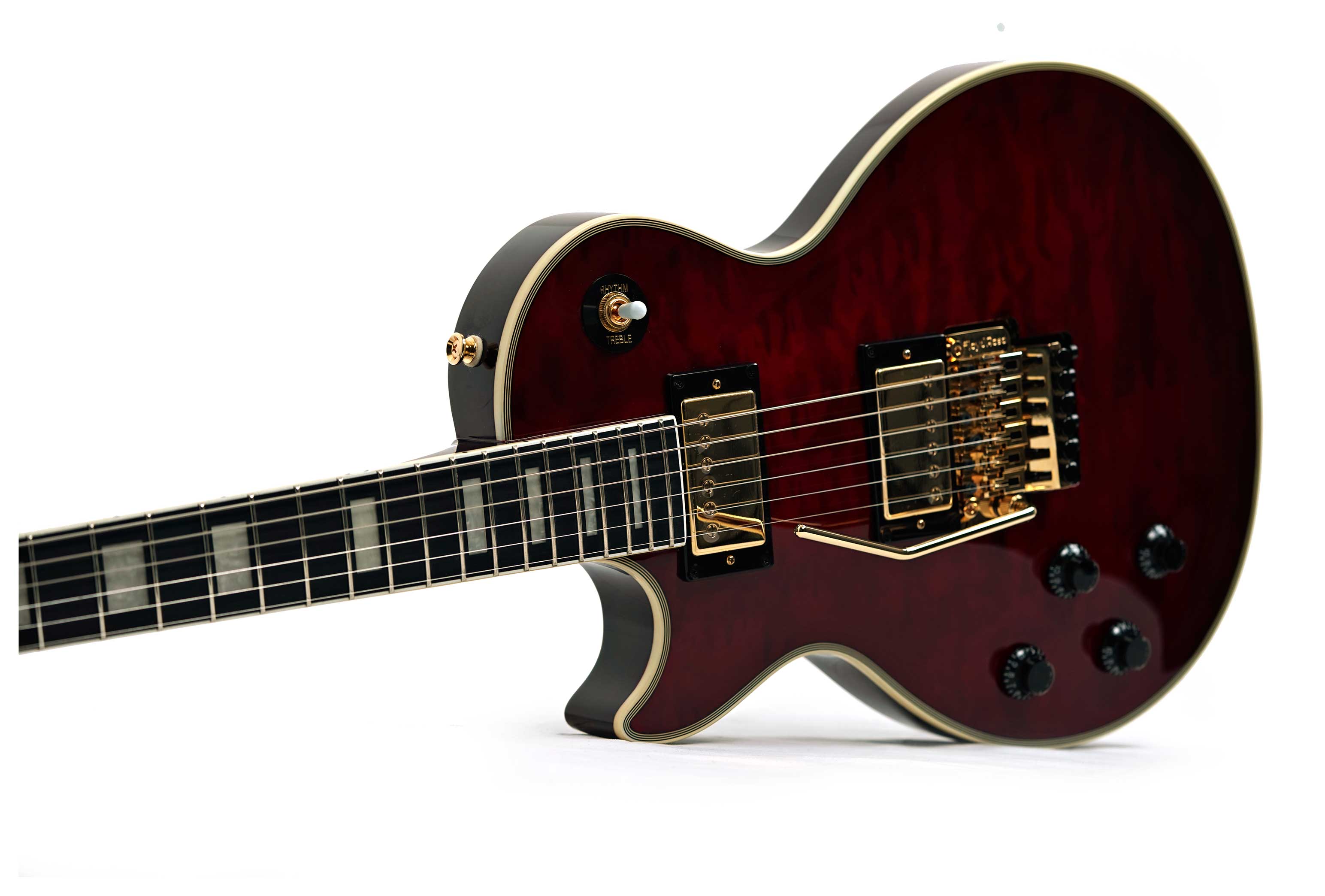 Epiphone 2024 Alex Lifeson Les Paul Custom Axcess Quilt Ruby Left Handed (Pre-Owned)