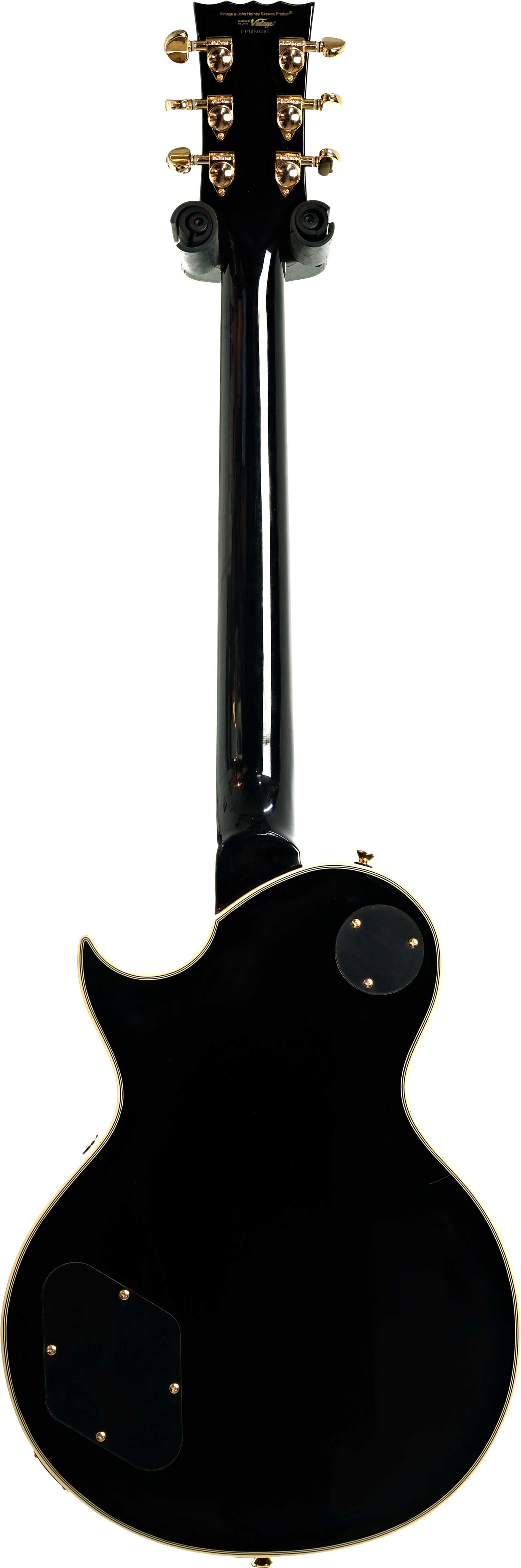 Vintage V1003BB V100 3 Pick Up Guitar Gold Hardware Boulevard Black (Pre-Owned)