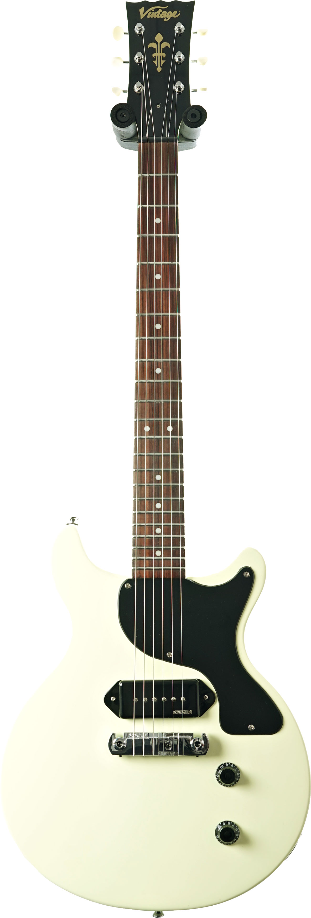 Vintage V130 ReIssued Electric Guitar Double Cut White (Pre-Owned)