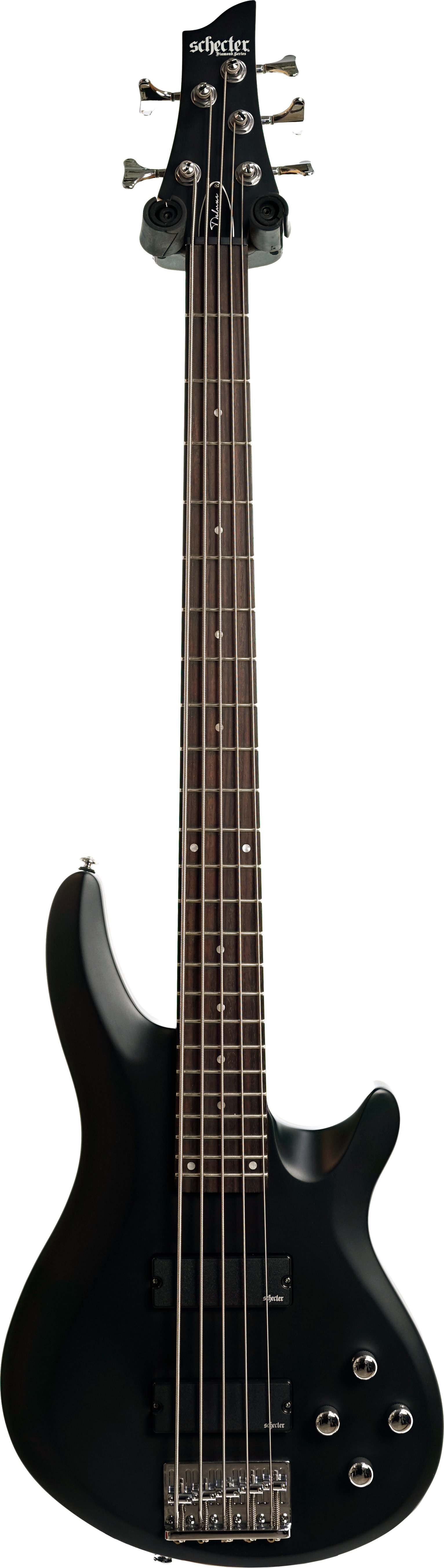 Schecter Deluxe 5 Bass Satin Black   (Pre-Owned)