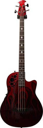 Ovation NSB778 Nikki Sixx Acoustic Bass Red Flame (Pre-Owned) #604429