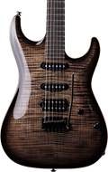 Suhr Carve Top Standard Trans Charcoal Burst Basswood/Flame Maple Ebony Fingerboard (Pre-Owned) #25568