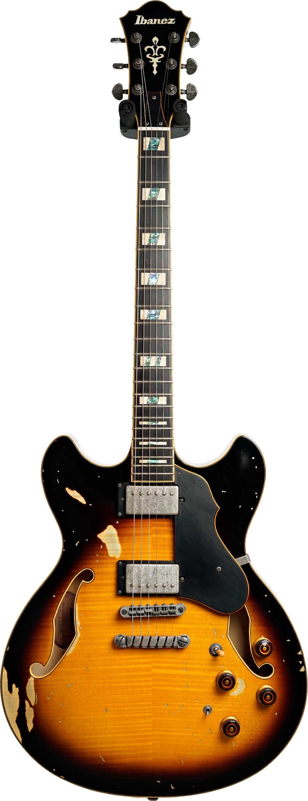 Ibanez ASV100FMD-YSL Artstar Vintage AS Flame Distressed Yellow