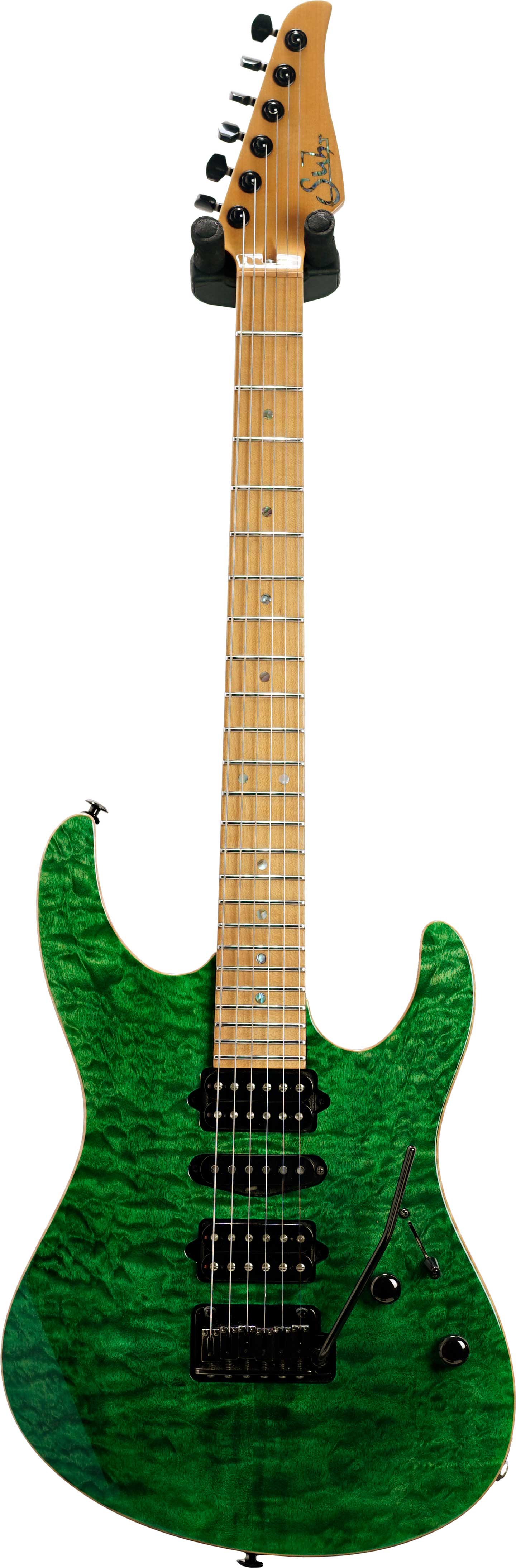 Suhr Modern Trans Emerald Green Maple Quilt Maple Fingerboard (Pre