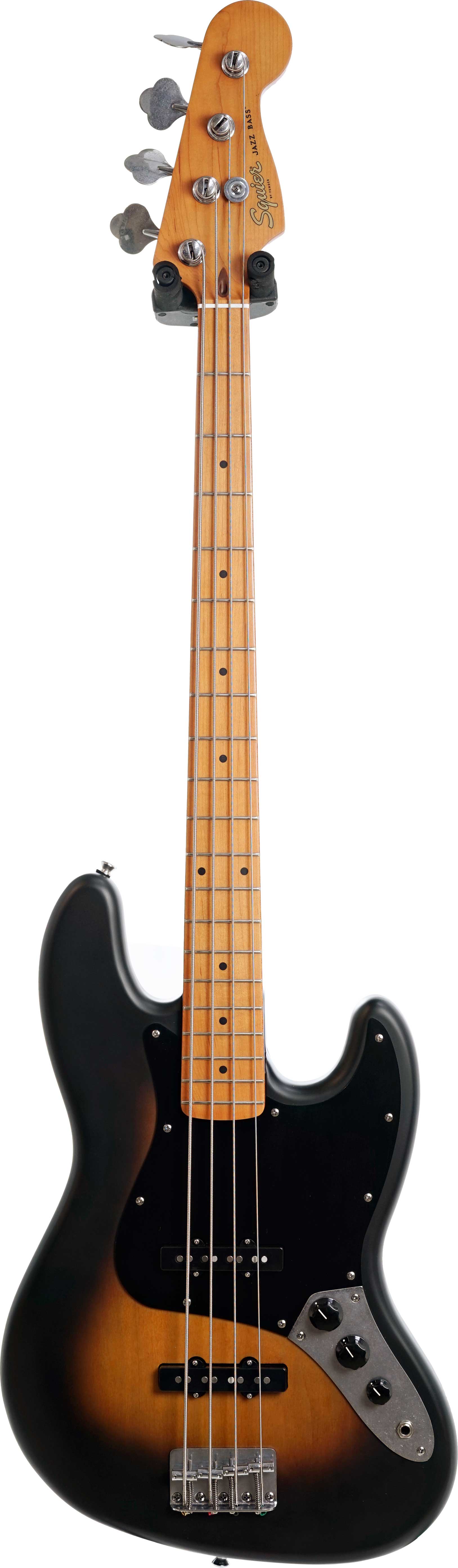 Squier 40th Anniversary Jazz Bass Vintage Edition Satin Wide 2-Colour Sunburst Maple Fingerboard (Pre-Owned) #ISSD22004890