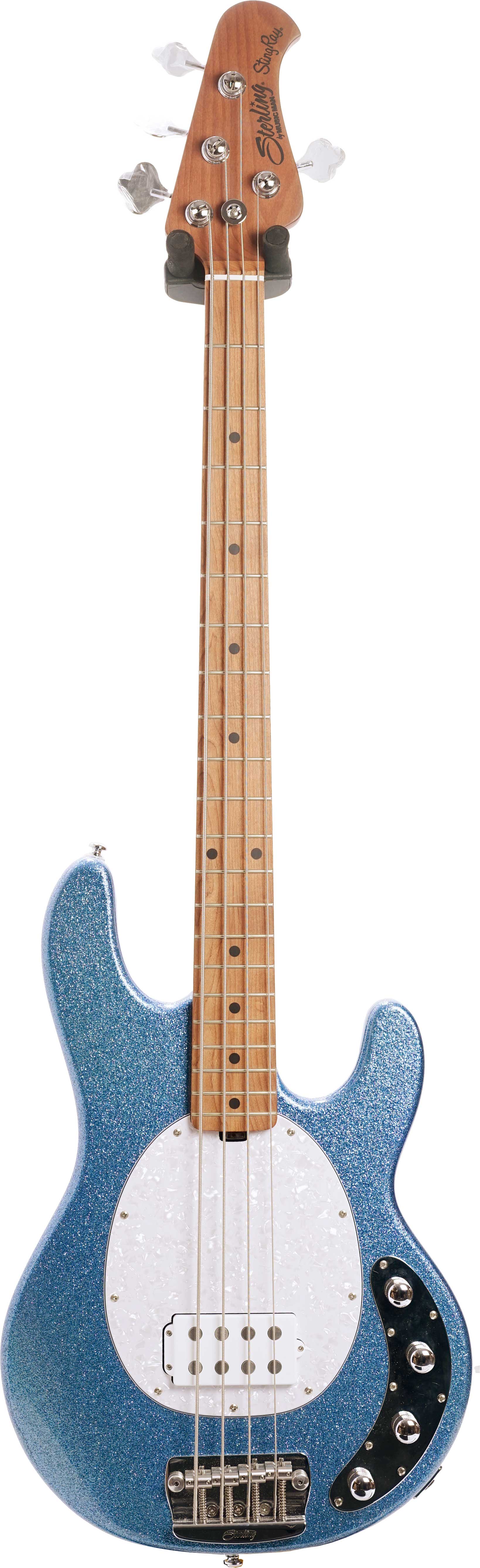 Music Man Sterling StingRay Ray34 Blue Sparkle Roasted Maple