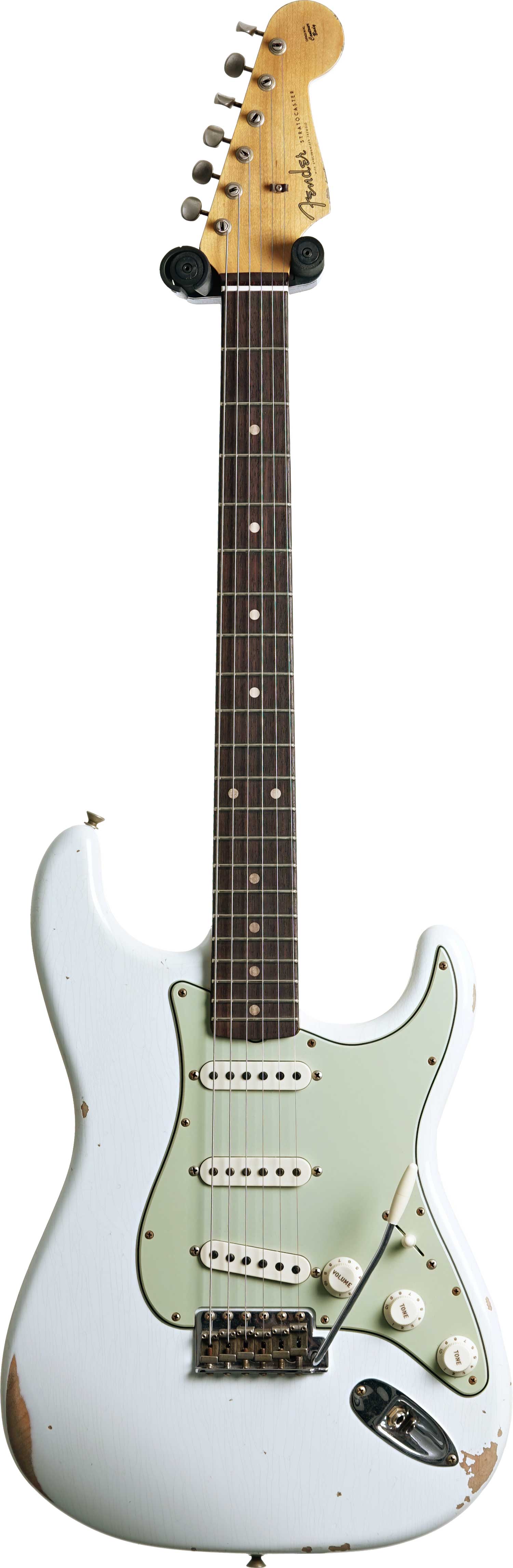 Fender Custom Shop 1960 Journeyman Relic Stratocaster Olympic White Rosewood Fingerboard (Pre-Owned) #R120204
