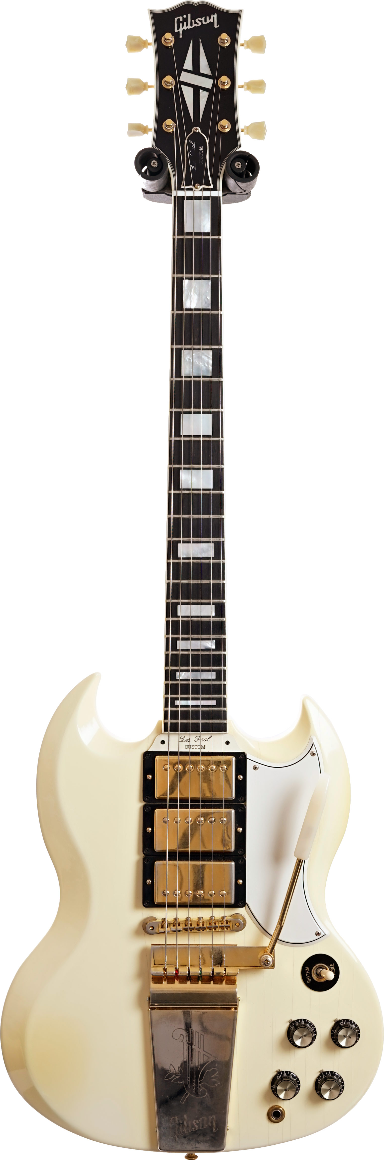 Gibson Custom Shop 1963 Les Paul SG Custom Reissue 3-Pickup with Maestro Classic White (Pre-Owned) #091451