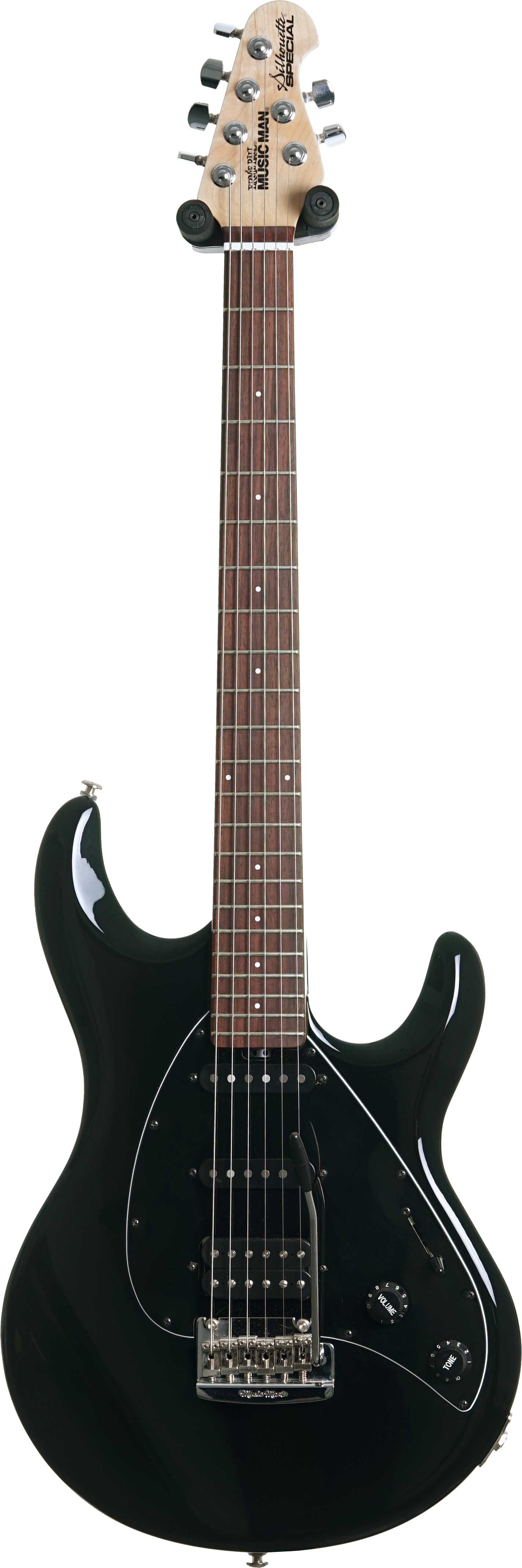 Music Man 2021 Silhouette Special HSS Trem Black with Black Pickguard Rosewood Fingerboard (Pre-Owned) #G99621