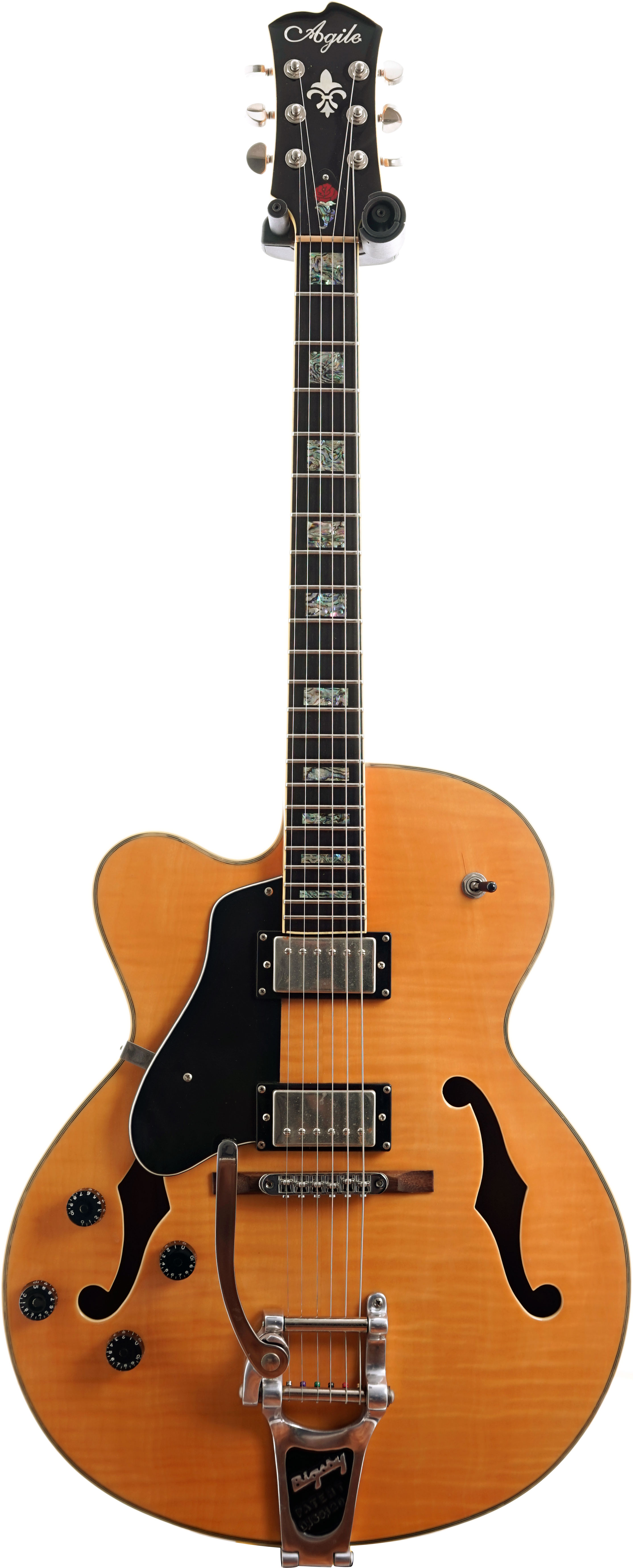 Agile Cool Cat Hollow Body Flamed Maple Bigsby Left-Handed (Pre-Owned) #12592