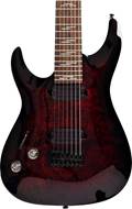 Schecter Omen Elite-7 Black Cherry Burst Left Handed (Pre-Owned) #WI20071189