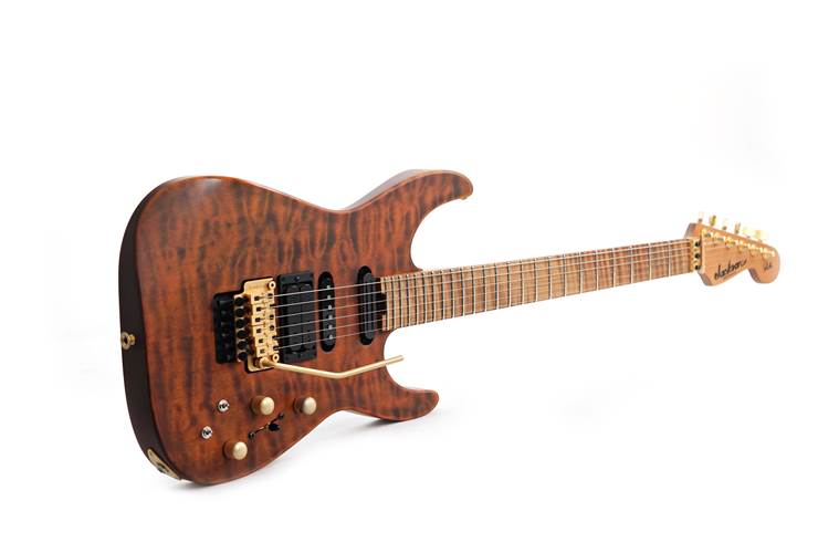 Jackson USA Signature Phil Collen PC1 Satin Stain Caramelized Flame Maple Fingerboard Satin Transparent Amber (Pre-Owned) #010161 Jackson USA Signature Phil Collen PC1 Satin Stain Caramelized Flame Maple Fingerboard Satin Transparent Amber (Pre-Owned) #010161