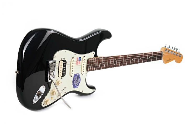 Fender 2015 American Deluxe Stratocaster HSS Shawbucker Rosewood Fingerboard Black (Pre-Owned) #US15029451 Fender 2015 American Deluxe Stratocaster HSS Shawbucker Rosewood Fingerboard Black (Pre-Owned) #US15029451