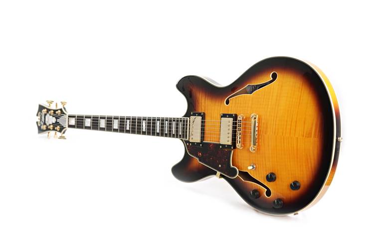 D'Angelico 2014 EX-DC SP Double Cutaway Vintage Sunburst Left Handed (Pre-Owned) #US14030095 D'Angelico 2014 EX-DC SP Double Cutaway Vintage Sunburst Left Handed (Pre-Owned) #US14030095