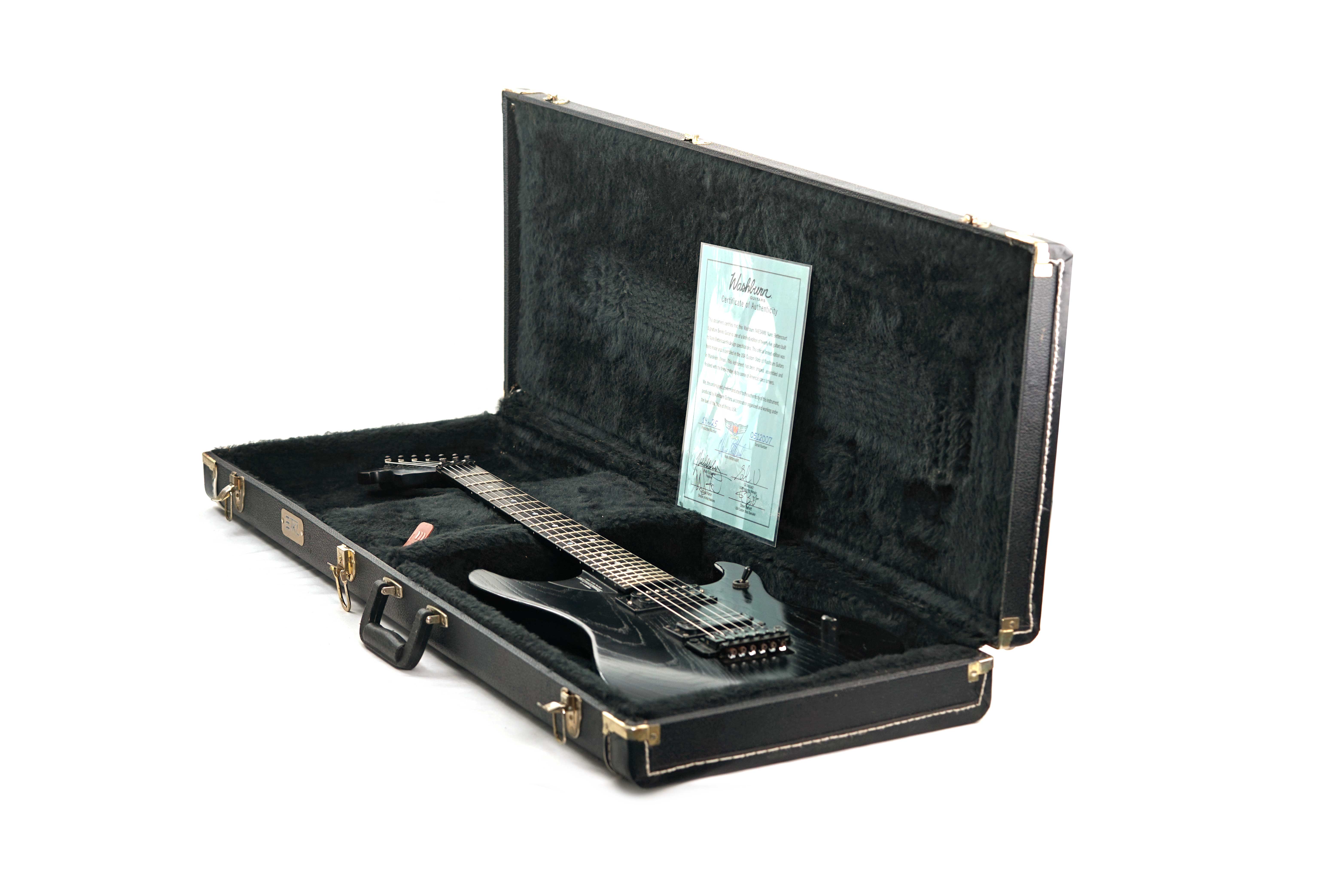 Washburn USA Custom Shop N4 Nuno Bettencourt Swamp Ash Sandblasted Black 14 of 25 (Pre-Owned) N4ESAMB  #0512007