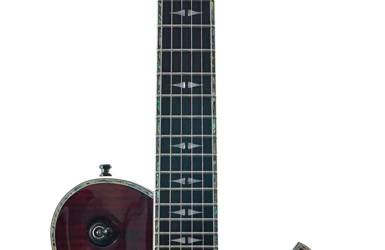 Michael Kelly Patriot Premium Blood Red EMG Quilt Top (Pre-Owned) #E08081920 Michael Kelly Patriot Premium Blood Red EMG Quilt Top (Pre-Owned) #E08081920