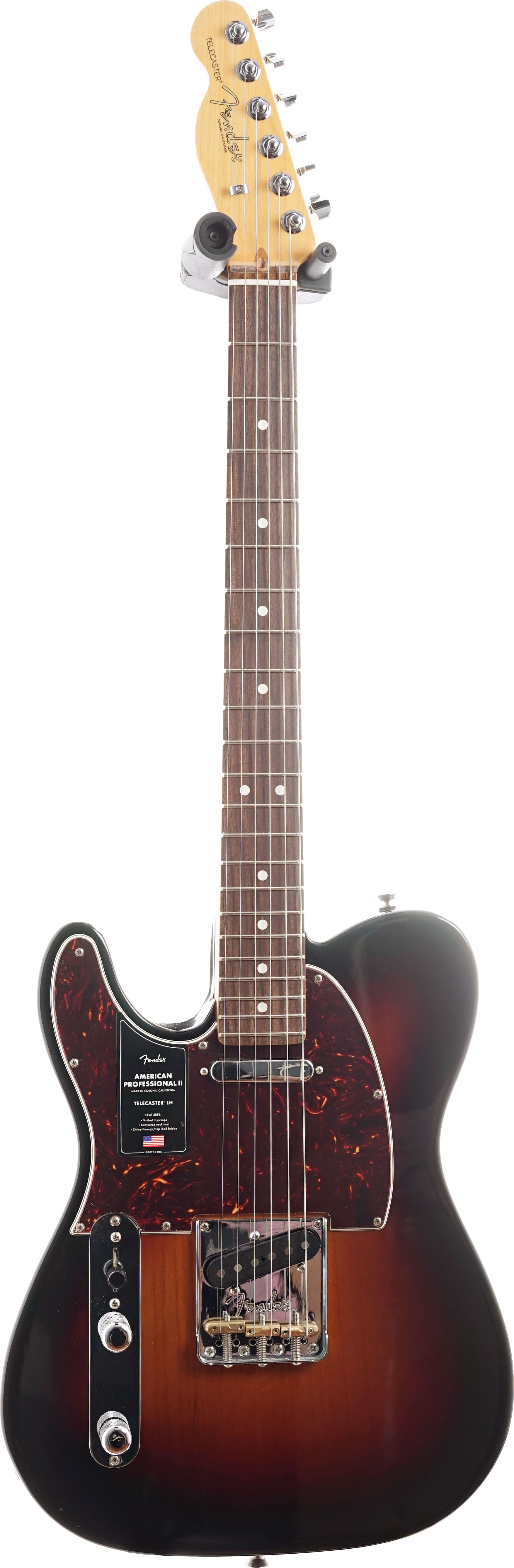 Fender 2021 American Professional II Telecaster 3 Tone Sunburst Rosewood Fingerboard Left Handed (Pre-Owned) #US21041257