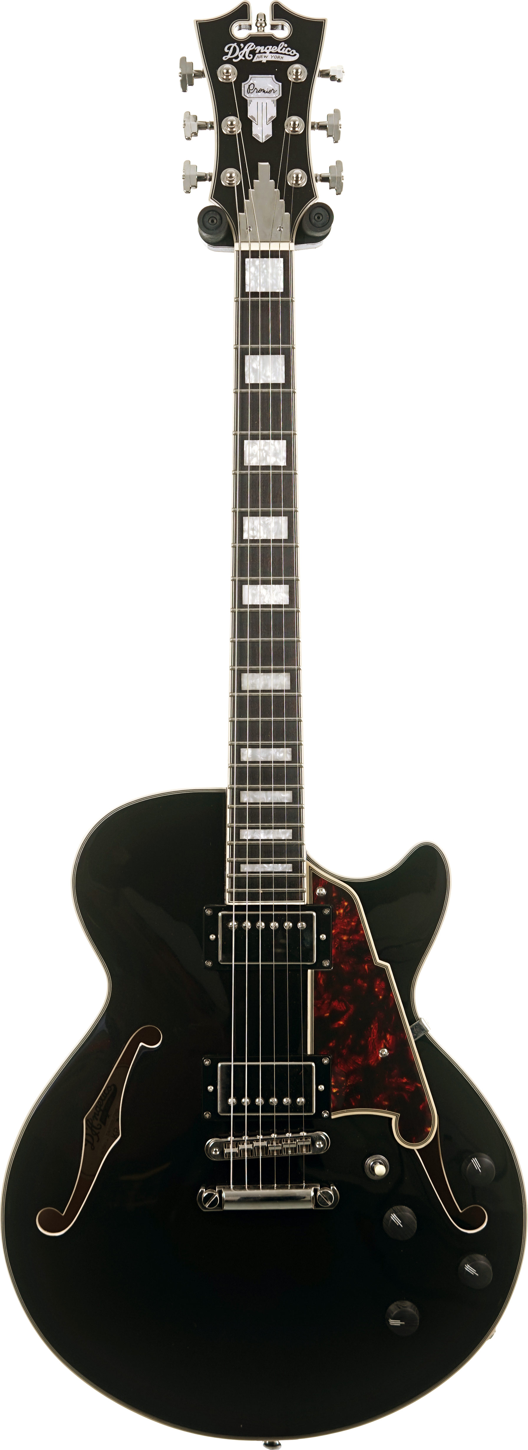 D'Angelico 2023 Premier SS Stop Bar Black Flake (Pre-Owned) #KP231288