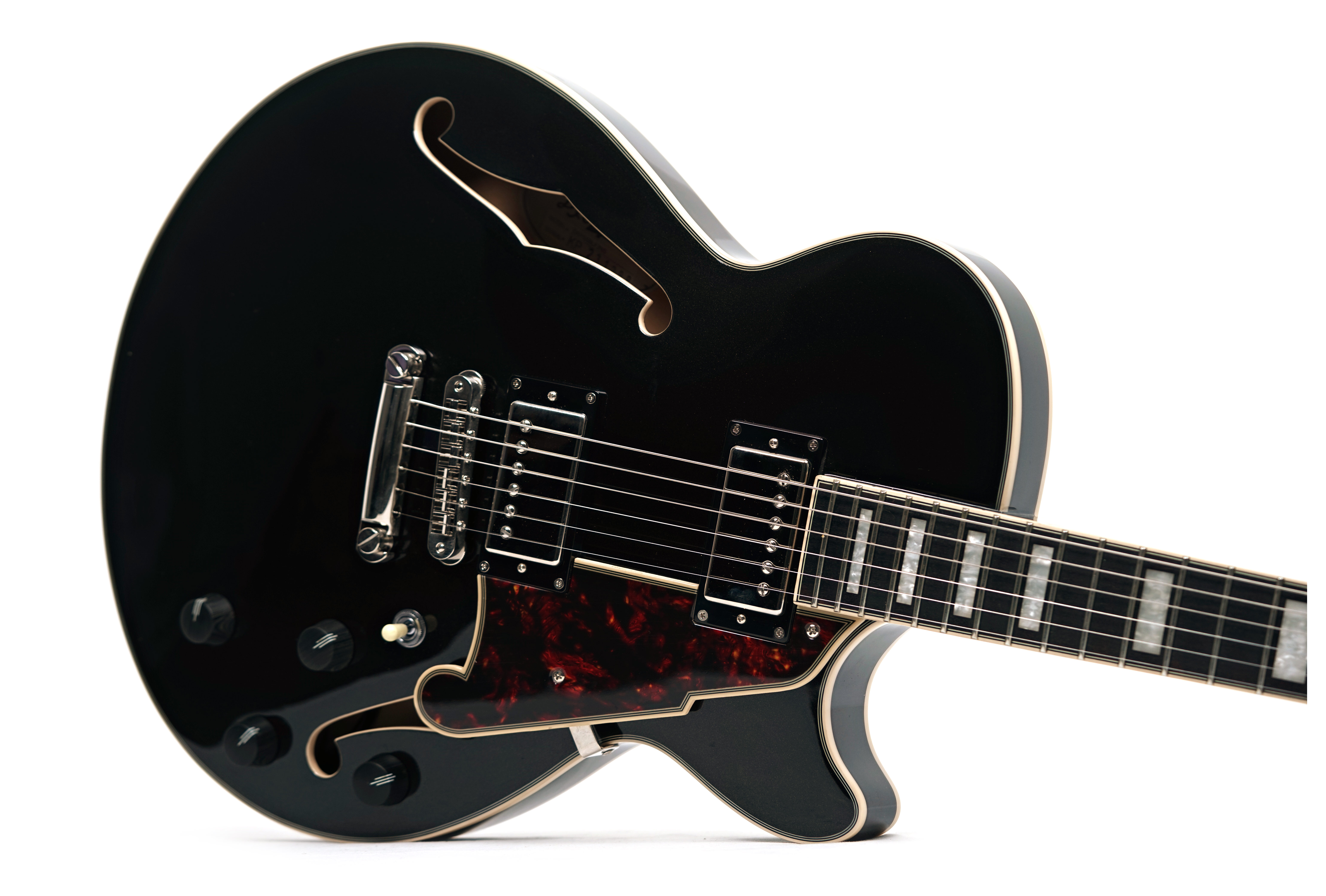 D'Angelico 2023 Premier SS Stop Bar Black Flake (Pre-Owned) #KP231288