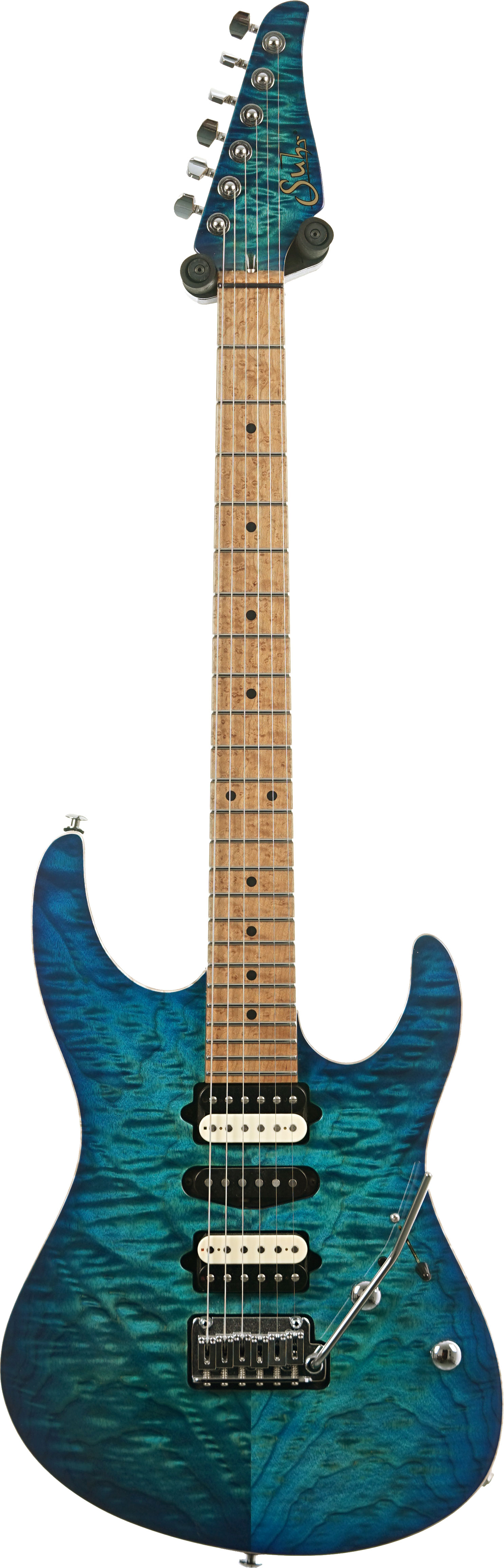 Suhr Modern Angel Quilt Maple Aqua Blue Burst HSH (Pre-Owned) #73777
