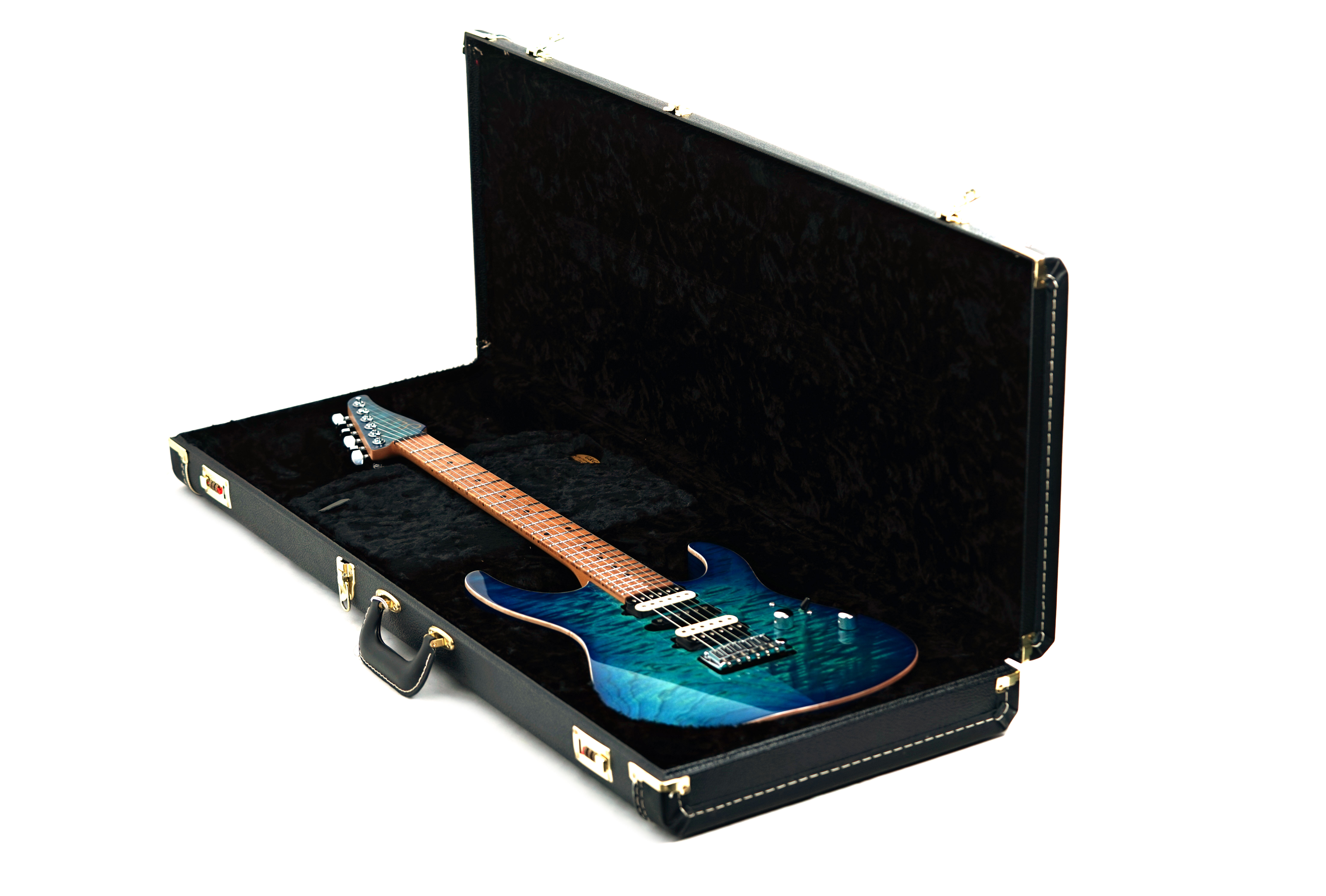 Suhr Modern Angel Quilt Maple Aqua Blue Burst HSH (Pre-Owned) #73777